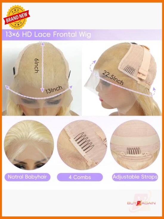 13x6 613 Lace Front Wig Human Hair 28 Inch Body Wave HD Lace 200% Density Pre